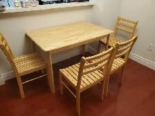 wooden dining table set