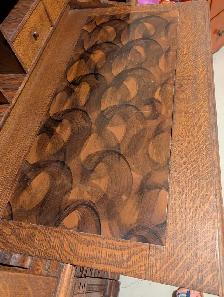 Antique Quarter-Sawn White Oak Roll-Top Desk c. 1900–1910 - Photo 3