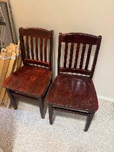 wooden chairs