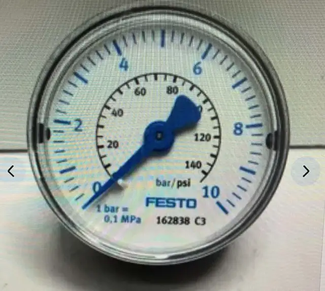 Festo MA-40-10-G1/4-EN Pressure Gauge MA-RG, With Red/Green