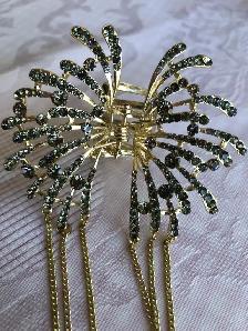 Elegant, sparkling Gold Metal Hair claw clip - Photo 4