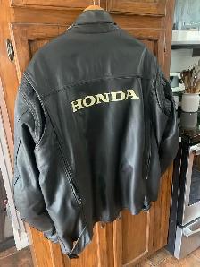 Honda leather motorcycle jacket /2XL/ zipout lining - Photo 2