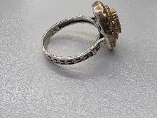 Bague en argent 925 et or 10k - Photo 3