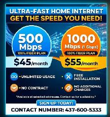 Unlimited High-Speed Fiber Internet