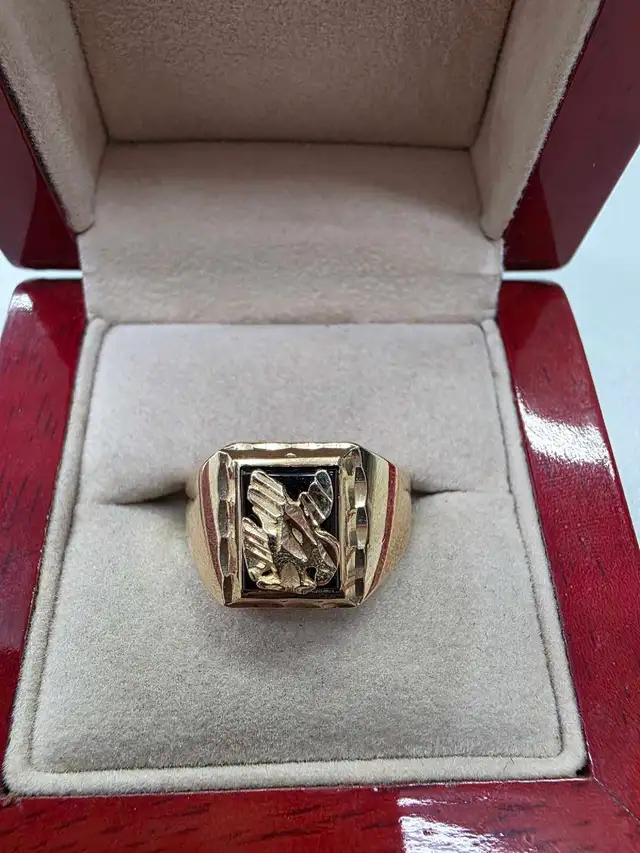 bague en or 10k chevalière