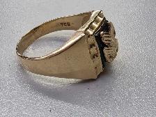 bague en or 10k chevalière - Photo 2