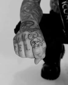 Travis Barker x Clocks   Colour Guardian Skull Ring  925 - Photo 3