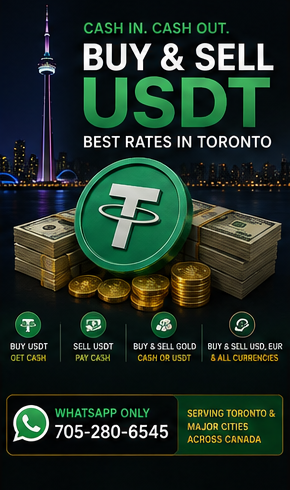 Toronto USDT Cash Deals | Buy & Sell at Competitive Rates
