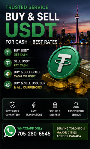 Buy USDT Toronto | Cash Exchange & Competitive Rates