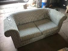 Green & White Stripped Love Seat - Photo 3