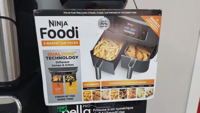 Air Fryer - Ninja Foodi 8 Qt 6 DZ201 In 1 XL 2 Basket With Dual