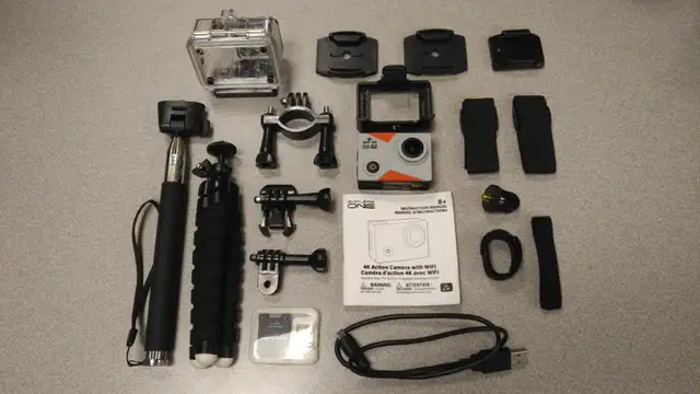 Explore One 4K Action Camera with WiFi Bundle   32GB microSD