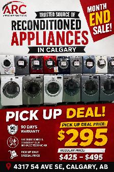 WEEKEND RECONDITIONED DRYER BLOWOUT SALE $295 PICK UP DEAL