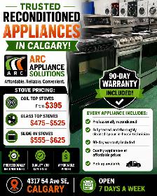 WEEKEND BLOWOUT SALE RECONDITIONED ELECTRIC STOVES $395–$575