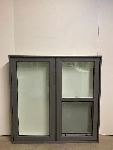 10849JGH Fenêtre Jumelée Guillotine HYBRIDE Charbon 48 x 48