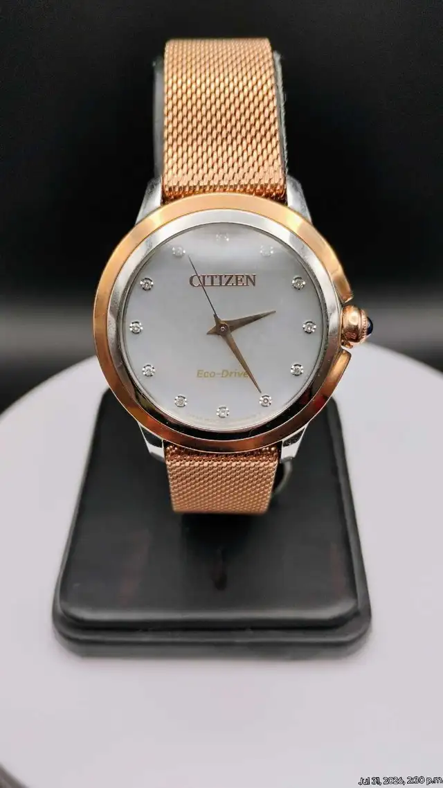 Citizen Ladies Wrist Watch Rose Tone