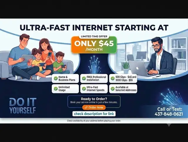 Ultra-Fast Unlimited Internet Starting at Just $45/Month