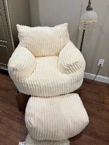 Fauteuil de salon en tissus moelleux neuf