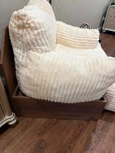 Fauteuil de salon en tissus moelleux neuf - Photo 2