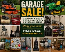 Garage Sale – Tools, Lawn Equipment, Collectibles, Household