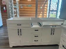 66' White Shaker Bathroom Vanity