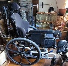 Wheelchair Reclinable with Headrest and Armrests