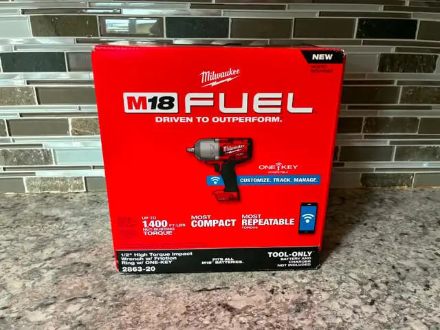 New M18 FUEL OneKey Milwaukee High Torque 1/2' Impact Wrench