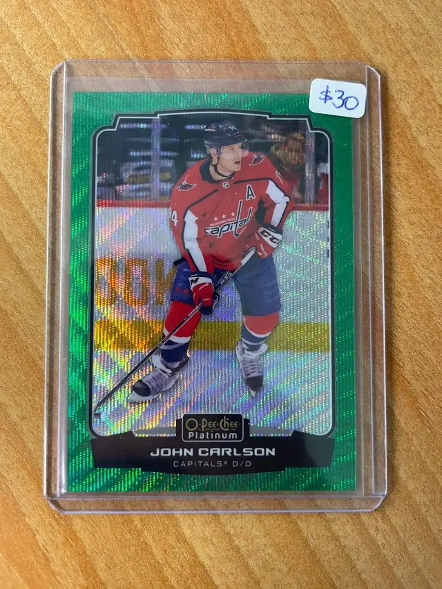 2022-23 O-Pee-Chee Platinum Emerald Surge #58 John Carlson #'d