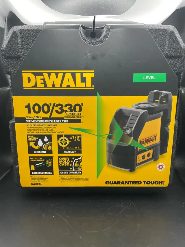 DEWALT SELF-LEVELING CROSS LINE LASER DW088CG