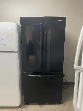 Réfrigérateur noir glacé 32'' portes Françaises Samsung