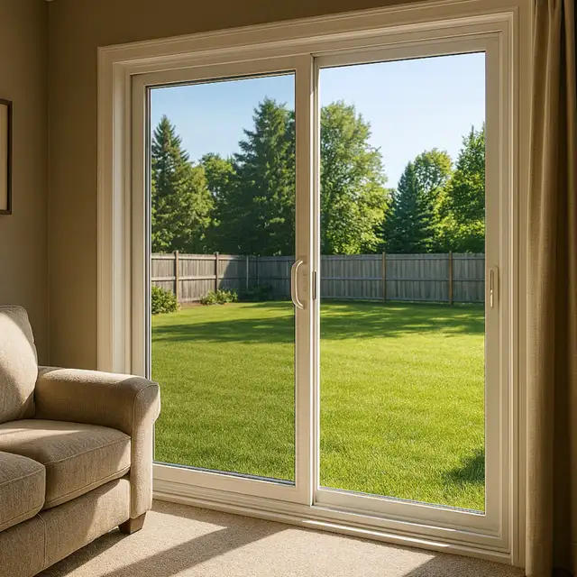 Affordable Sliding Patio Doors – White Vinyl (All-In Package)