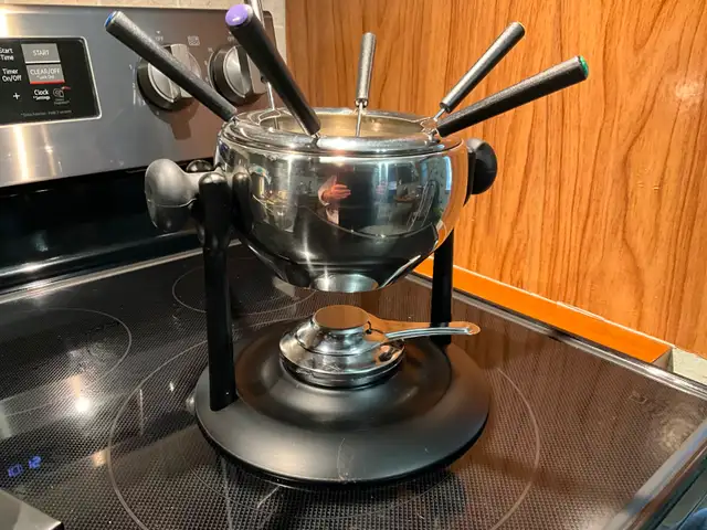 Ensemble à fondue en acier inoxydable
