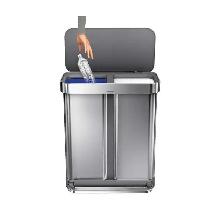 Simplehuman 58 Liter Dual Compartment Kitchen Step Can dent - Photo 2