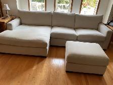 Sectional Sofa and Ottoman