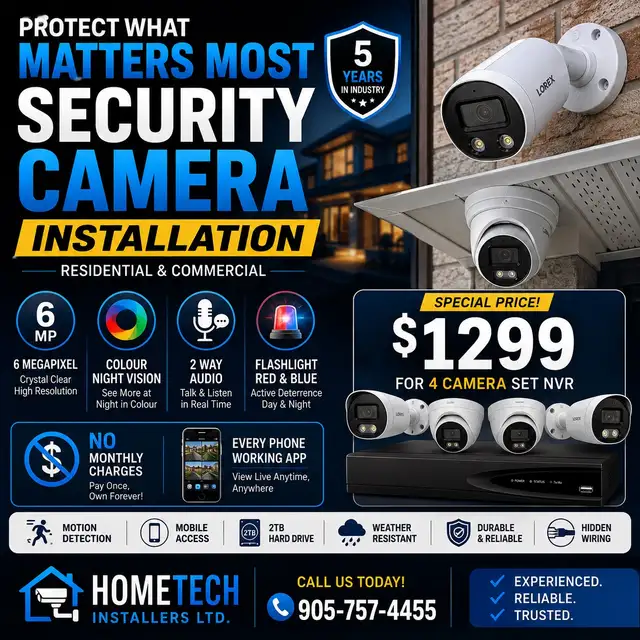 Security camera installation