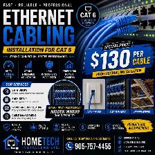 Ethernet Cabling CAT6, CAT5E for internet speed