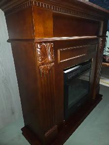 FREESTANDING ELECTRIC MAHOGANY FIRE PLACE - Photo 6