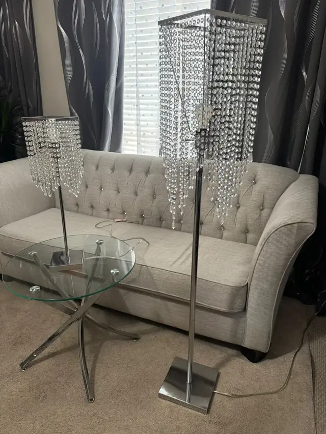 Crystal Floor lights and crystal table lights set  of 2