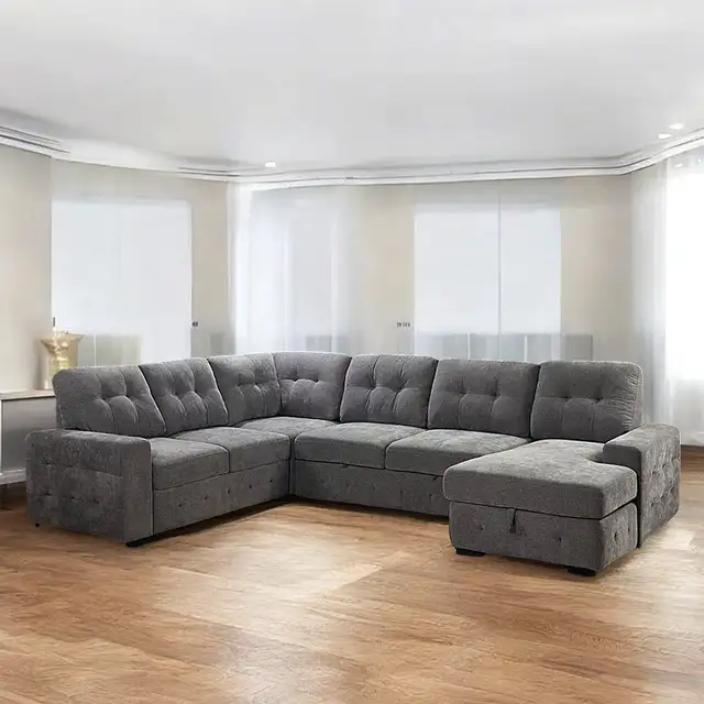 New Sectional Sofa Bed With RHF Storage Chaise At Hot Sale