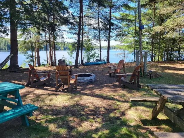 COTTAGE FOR RENT.HAIBURTON.1000FT WATERFRONT BLACK LAKE PRIVACY
