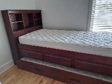 Lit capitaine merlot 39 pouces en bois pour jeune - Photo 2