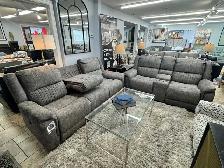 Brand New Power Recliner Set With Cup Holder Clearance Sale - Photo 2