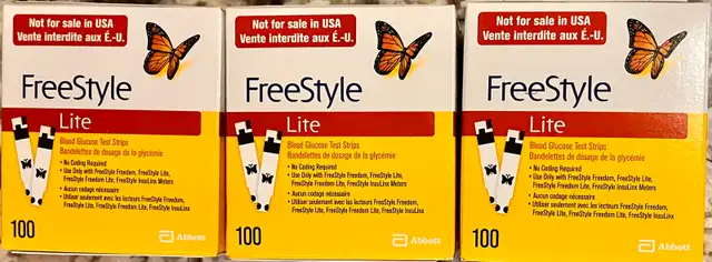 NEW FreeStyle Lite BG Test Strips — 100 Count (Exp. 10-2027)