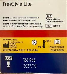 NEW FreeStyle Lite BG Test Strips — 100 Count (Exp. 10-2027) - Photo 3