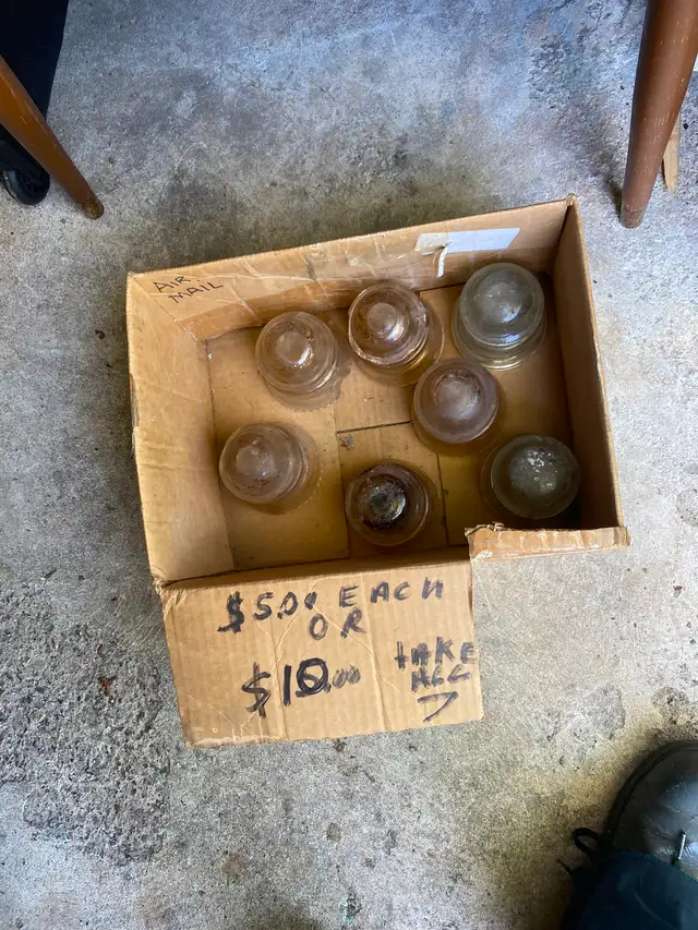 Very Old 7 Power Insulators