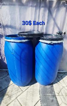 45 Gallons Plastic barrels