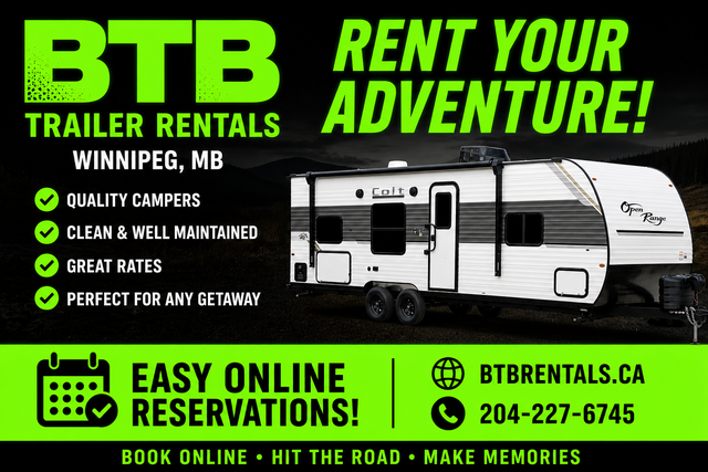 2027 WINNIPEG RV CAMPER TRAILER RENTALS!  ALL NEWER UNITS! !