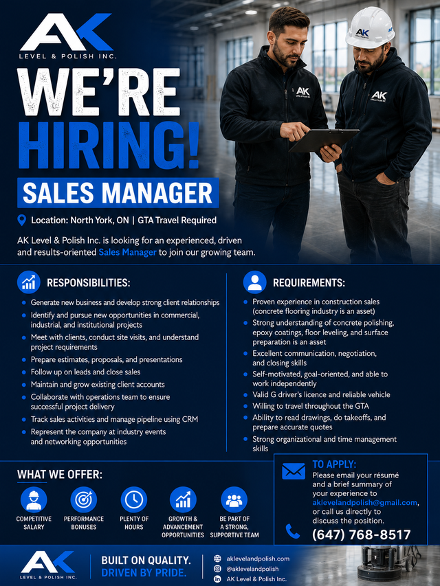 Construction Sales Manager- Commission Based