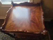 UNIQUE VINTAGE SIDE TABLE 1960'S- WALNUT SOLID WOOD - Photo 10