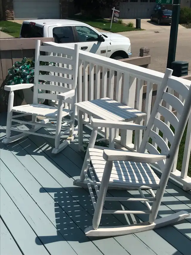 Wooden Hickory outdoor patio rocking chairs